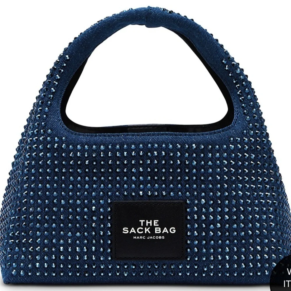 Marc Jacobs The Crystal Denim Mini Sack Bag - Picture 2 of 6